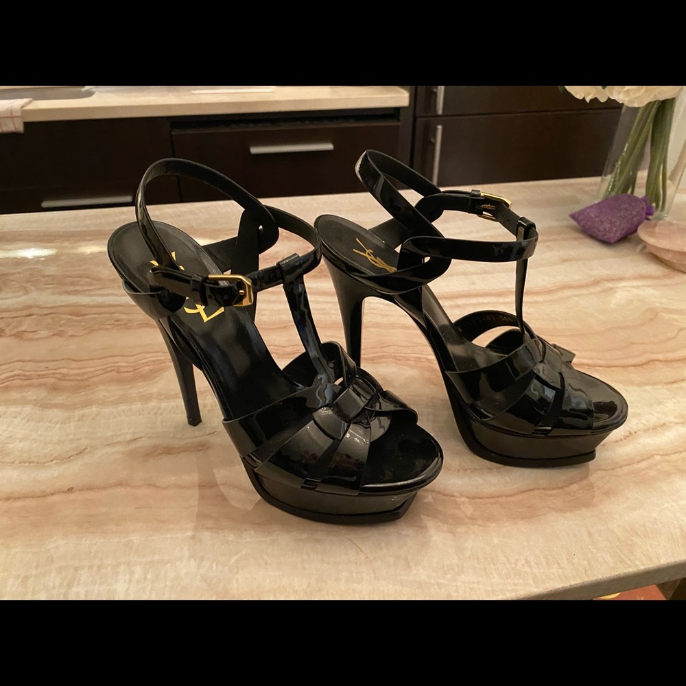 YSL BLACK PATENT TRIBUTES